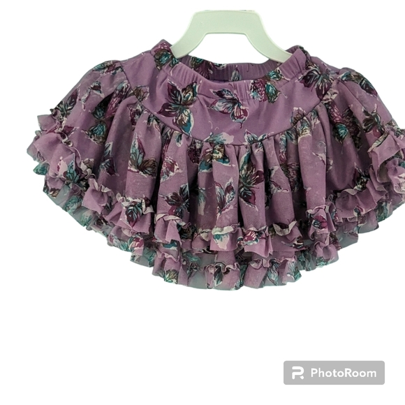 Childrens Place Butterfly Tutu and R. GEE White Long Sleeve Ruffle Shirt. - Picture 6 of 8